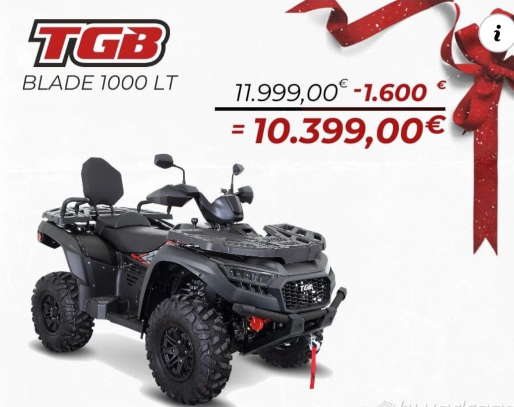 PROMO DI NATALE 🎄 2023: TGB BLADE 1000 LT EPS EURO5